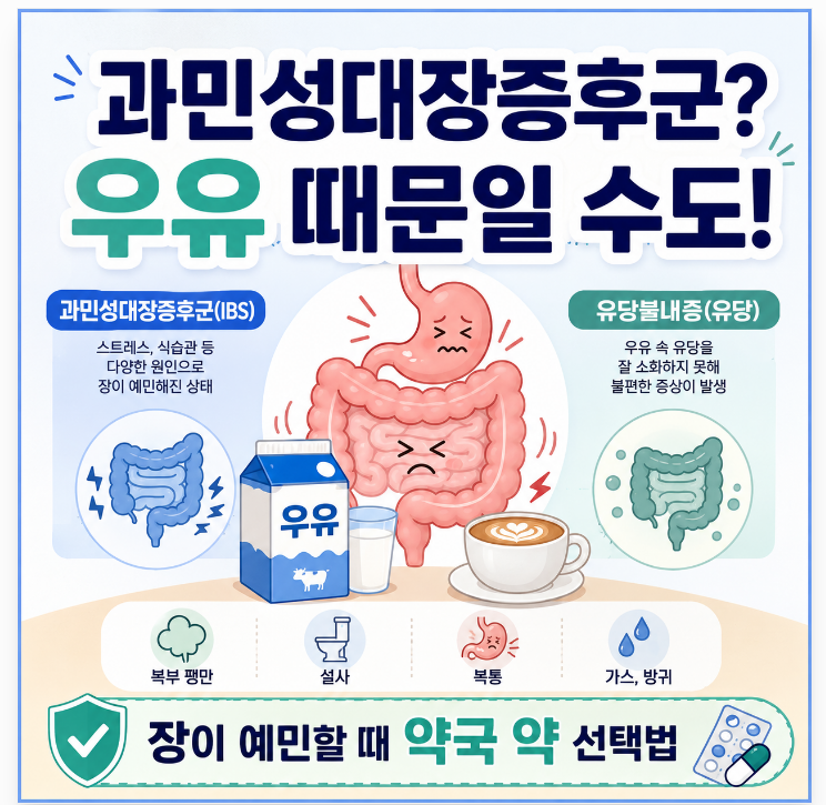 과민성대장증후군인 줄 알았는데, 우유 때문일 수도 있습니다