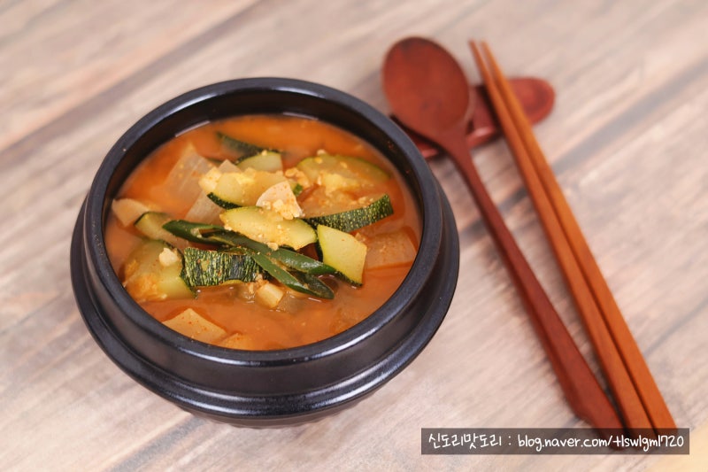 고깃집 된장찌개 레시피 밥도둑 호박찌개 끝판왕 애호박 된장찌개 끓이는법