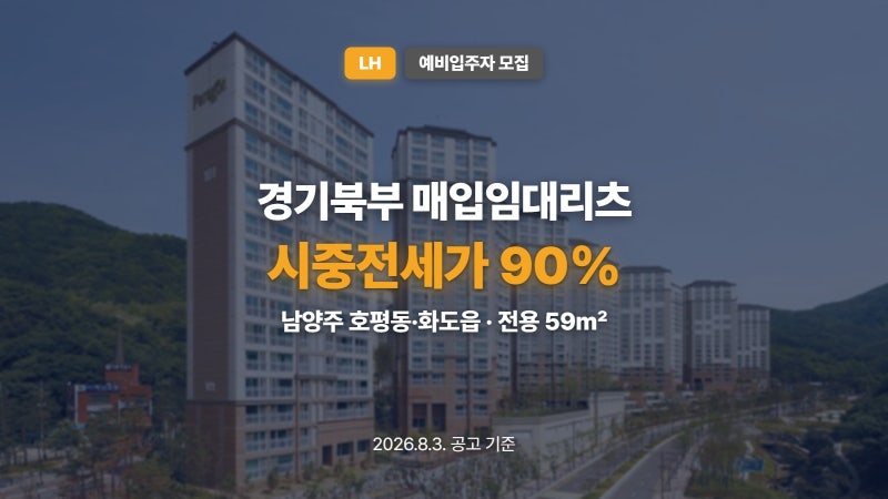 경기북부 청년신혼부부 매입임대리츠 예비입주자 모집 총정리