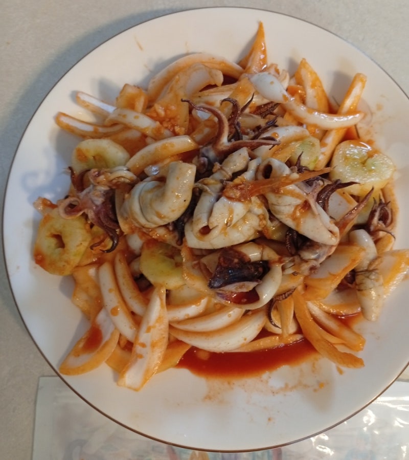 총알한치 손질 간편하네, 새콤달콤 한치요리 초무침으로 먹어본 후기