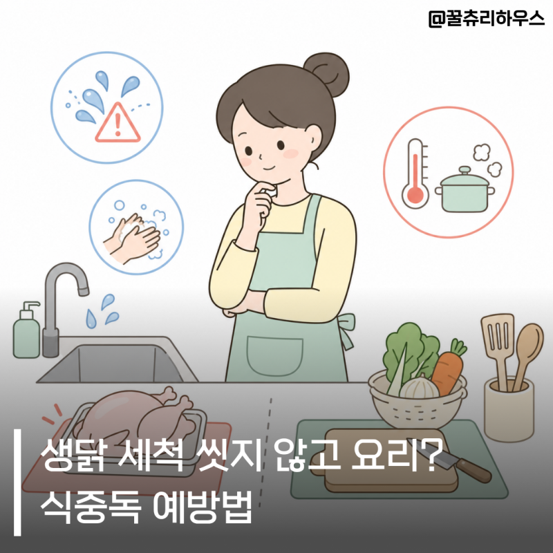 생닭 세척 해야하나? 씻지 않고 요리해도 될까 식중독 예방법