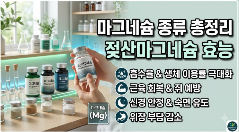 젖산마그네슘 효능·부작용부터 액상 추천 기준까지, 헷갈리는 마그네슘 종류 총정리