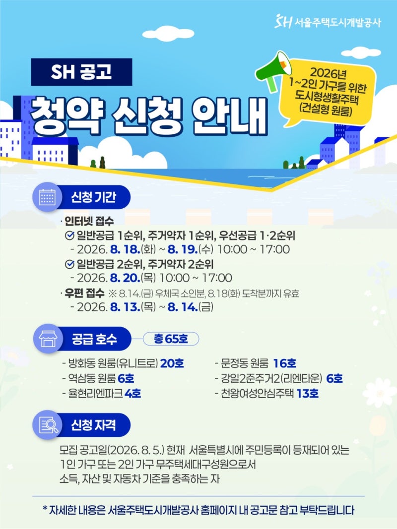 “월소득 343만원 이하” 서울 도시형생활주택 청약 방법, 1순위·2순위 자격과 1인 가구·2인 ....