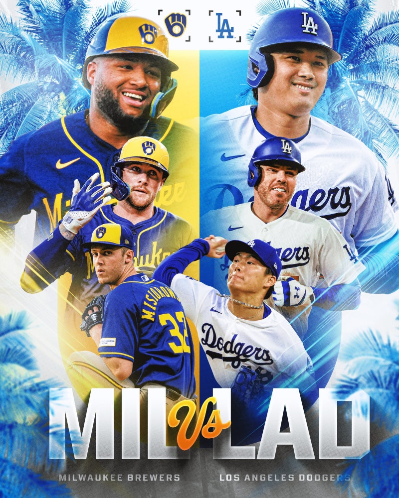 [MLB] '1게임 차 맞대결' 밀워키 브루어스 vs LA 다저스, 1번 시드 두고 리턴매치