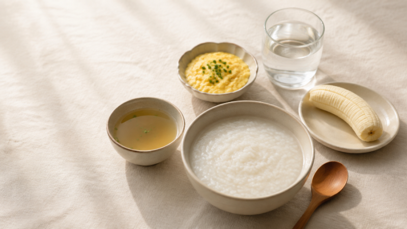 장염 걸렸을 때 죽만 먹어야 할까? 회복 단계별 식사 방법