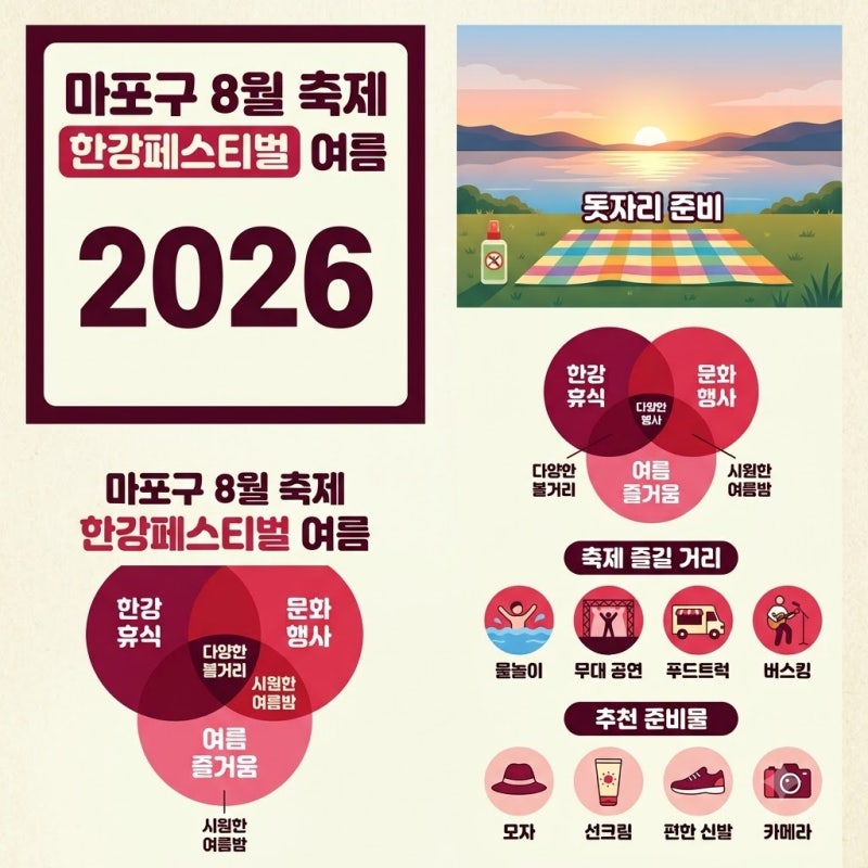 마포구 8월 축제 한강페스티벌 여름, 밤도깨비 야시장 다녀온 솔직 후기