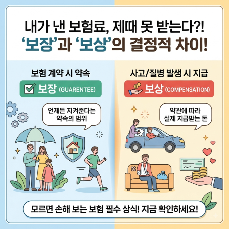 내가 가입한 보험, 왜 돈이 안 나올까?보장과 보상의 차이 완벽정리