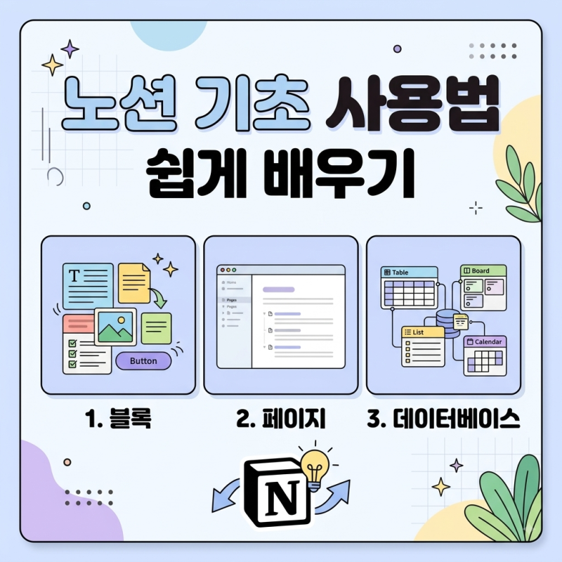 노션 기초 사용법｜블록·페이지·데이터베이스 쉽게 배우기