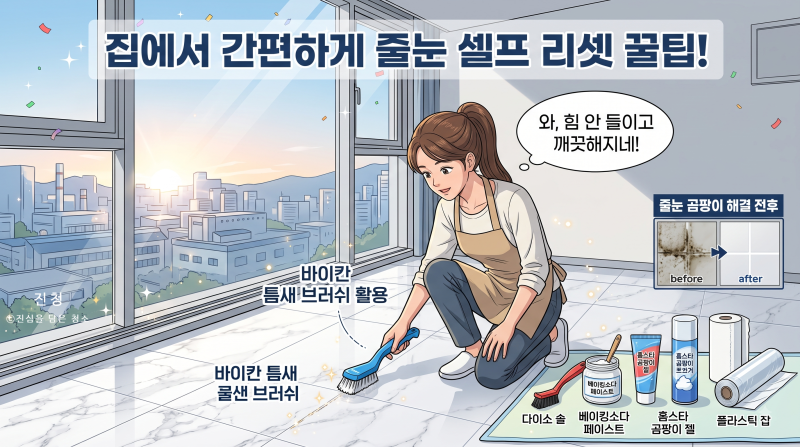 지긋지긋한 화장실 타일 사이 까만 때, 힘 안 들이고 없애는 셀프 청소법 (+제품 추천)