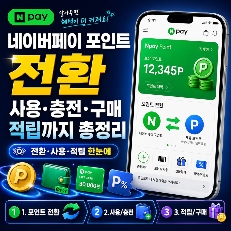 네이버페이 포인트 전환 방법, 사용·충전·구매·적립까지 총정리