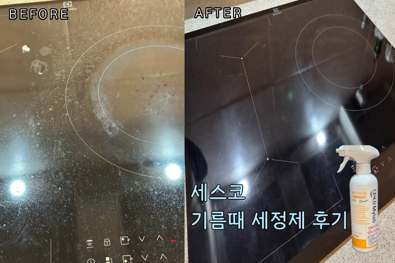세스코 기름때 세정제 후기 인덕션, 후드 기름때 청소에 써본 솔직 후기