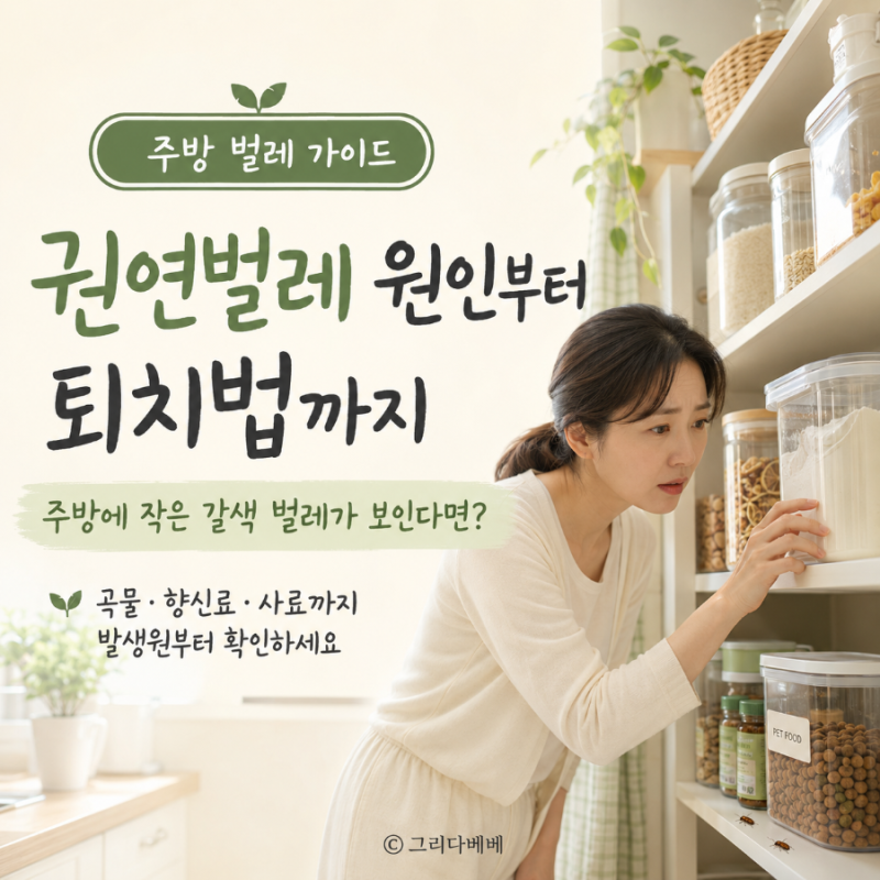 권연벌레 원인부터 퇴치법까지, 주방에 작은 갈색 벌레가 보인다면?