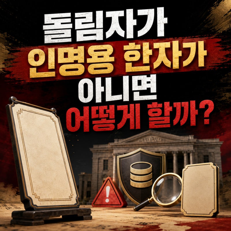 돌림자가 인명용 한자가 아니면 어떻게 할까?