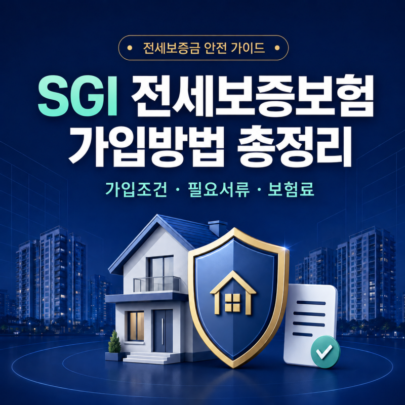 SGI 전세보증보험 가입방법 총정리: 가입조건 필요서류 보험료 완벽 가이드