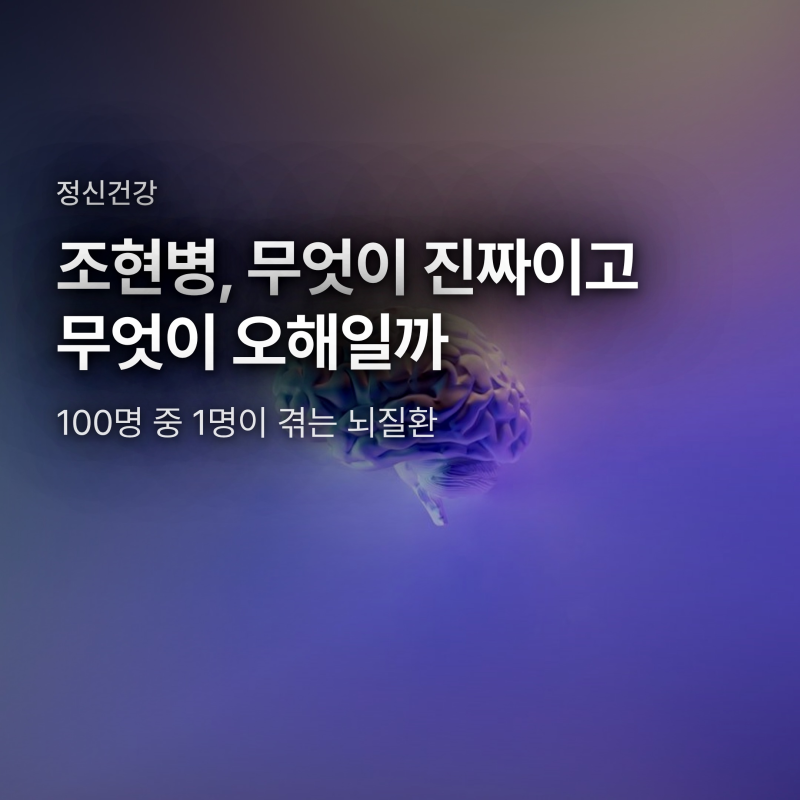 조현병, 이중인격이 아닙니다 - 궁금한 질문 12가지