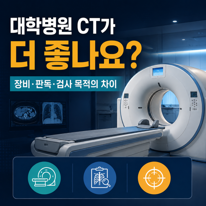대학병원 CT가 더 좋나요?｜동네병원 CT와 장비·판독 차이