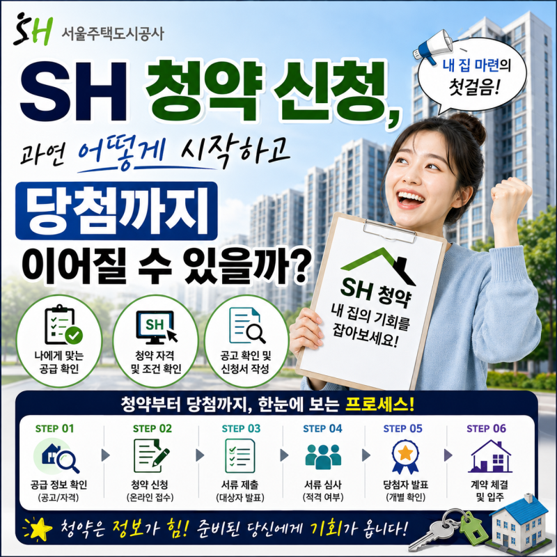 SH 청약 신청, 과연 어떻게 시작하고 당첨까지 이어질 수 있을까? : 모집공고 확인부터 당첨자....