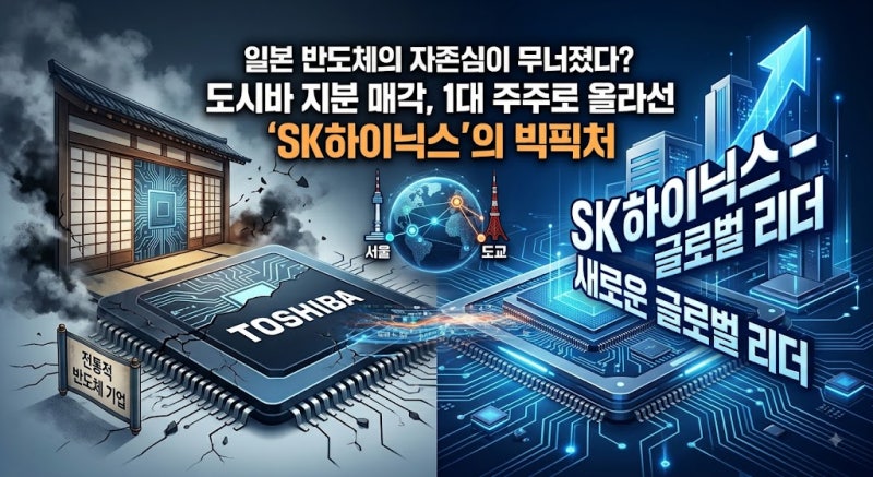 일본 반도체의 자존심이 무너졌다? 도시바 지분 매각, 1대 주주로 올라선 'SK하이닉스'의 빅픽....