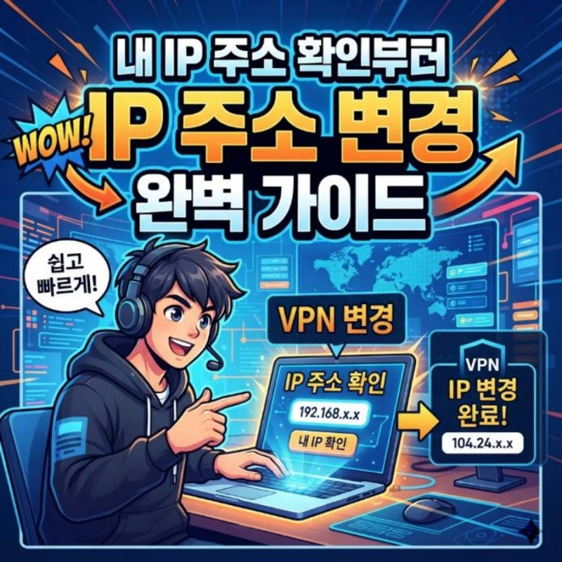 내 IP 주소 확인 방법부터 컴퓨터 아이피주소 변경까지 완벽 가이드