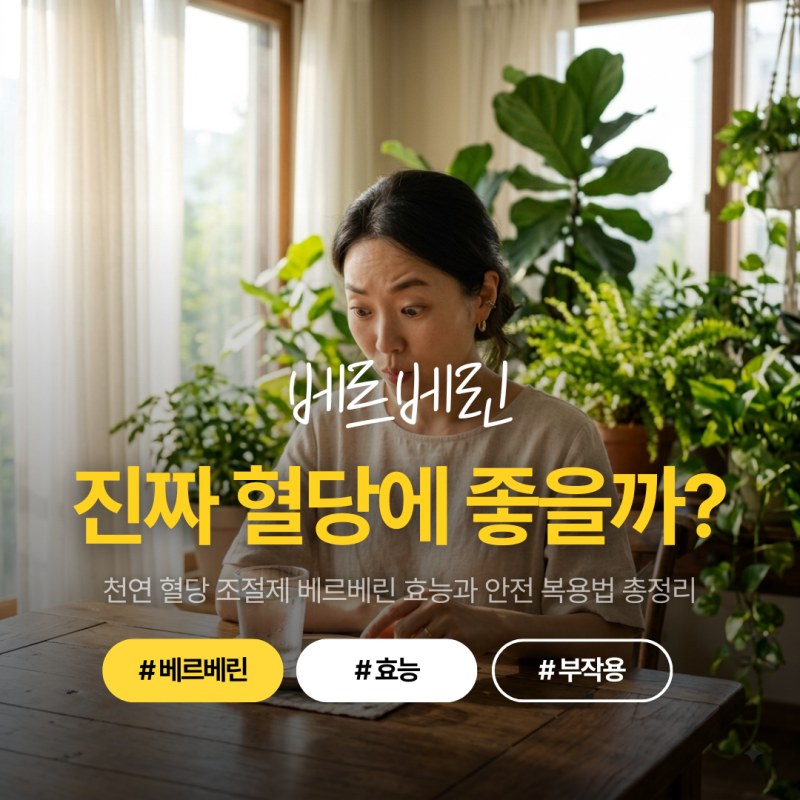 베르베린 효능, 정말 혈당 관리에 도움 될까? 베르베린 부작용 줄이는 안전 복용법 3가지