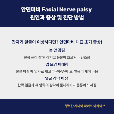 안면마비 Facial Nerve palsy 원인과 증상 및 진단 방법 고찰