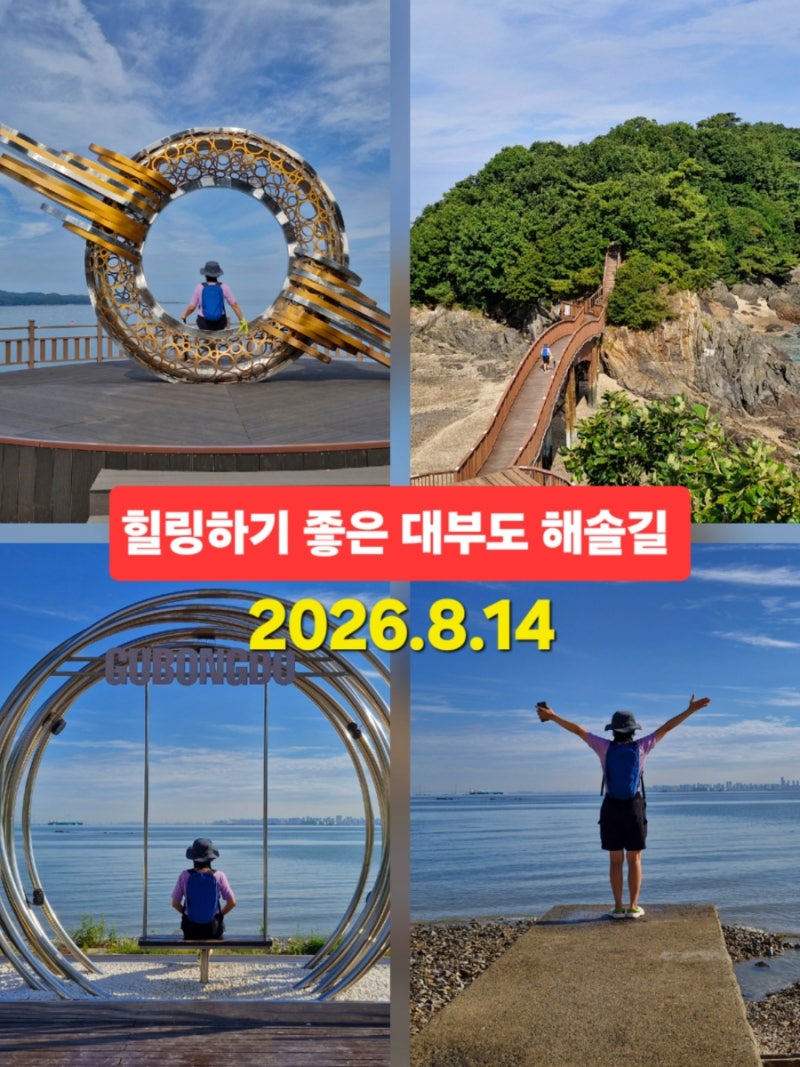 대부도 갈만한곳 대부도 구봉도 해솔길 낙조전망대 코스 비교