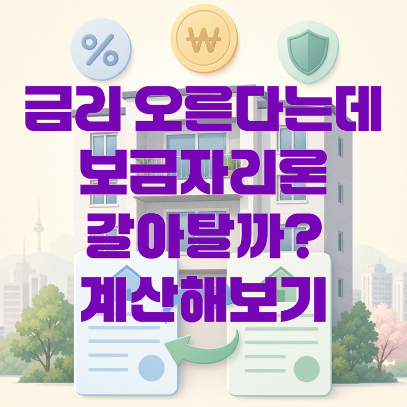 보금자리론 대출, 금리 오른다는데 지금 갈아타도 될까