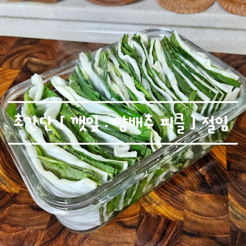 고기와 먹기 좋은 반찬 [ 깻잎 양배추 피클 ] 만들기 feat. 새콤한 밑반찬