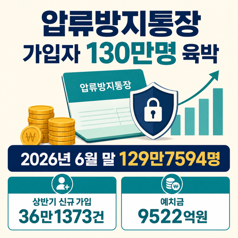 압류방지통장 가입자 130만명 육박, 생계비계좌 월 250만원 보호 조건과 신청방법