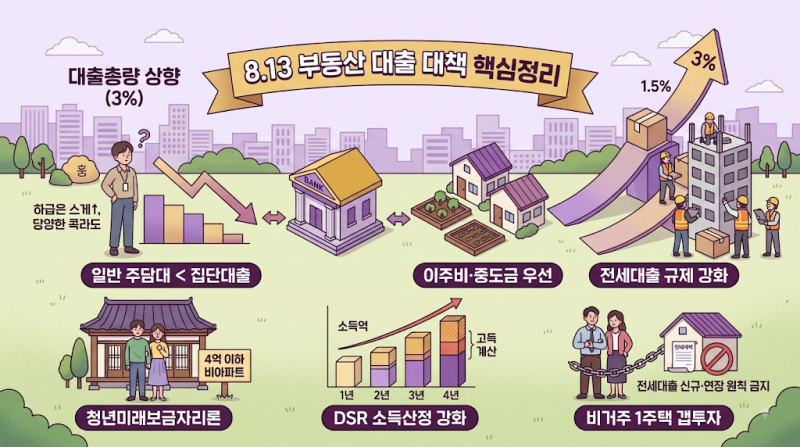 8.13 대책 대출총량제 완전분석 - 달라진 점과 남은 한계