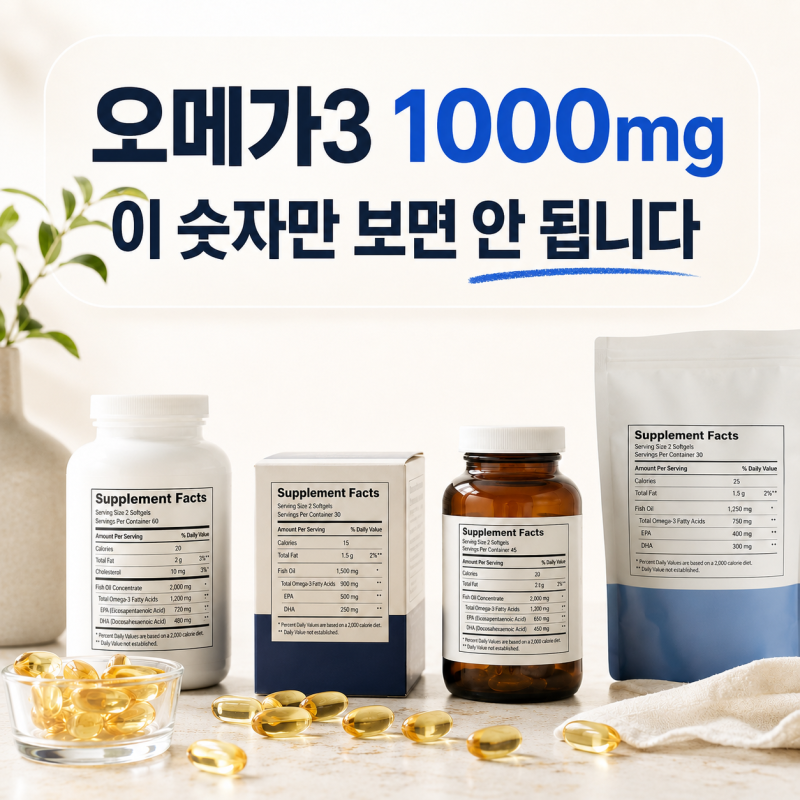 오메가3 고르는 법, EPA DHA 함량은 어디를 봐야 할까?