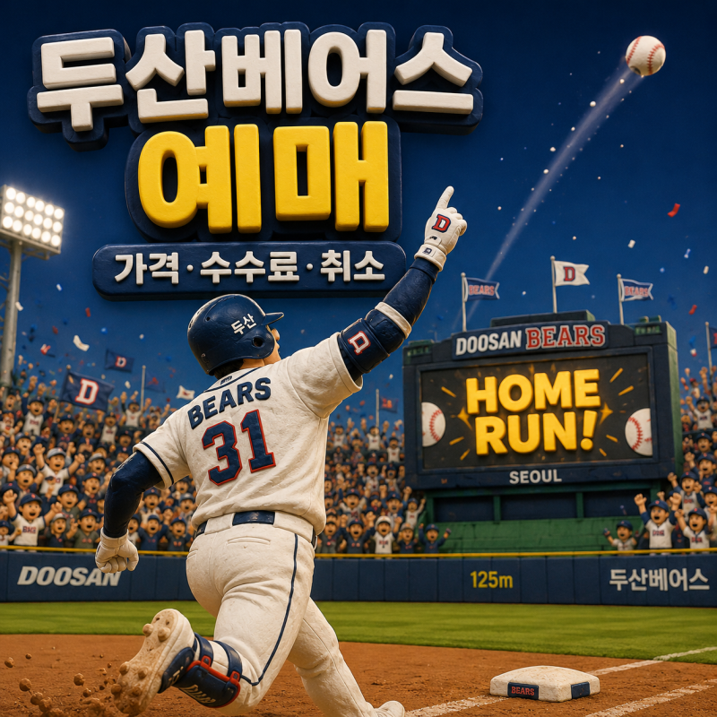 두산베어스 예매 방법·시간｜2026 티켓 가격·취소수수료