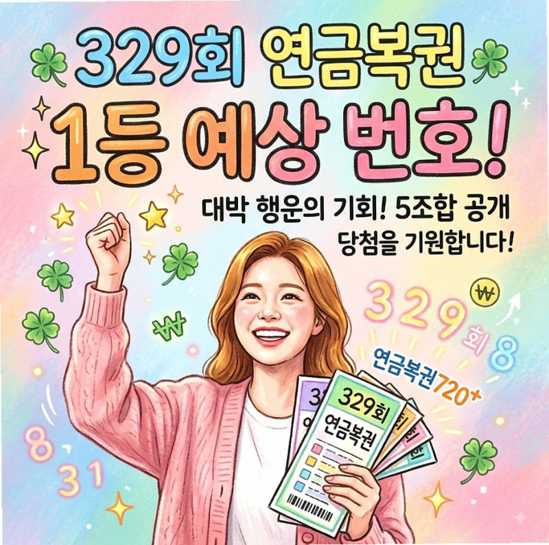 연금복권 328회 당첨번호 확인하고 놀란 이유 결국 1등은 두 명