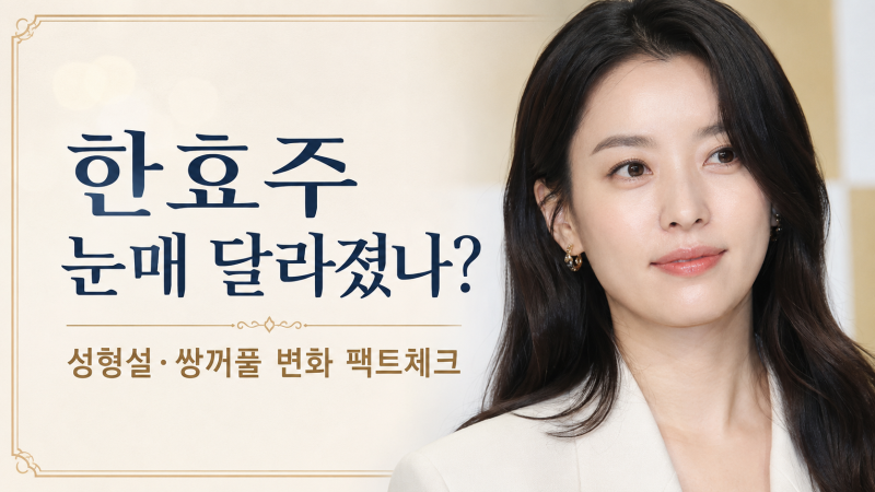 한효주 성형설 왜 나왔나｜눈·쌍꺼풀 달라진 이유와 과거 해명
