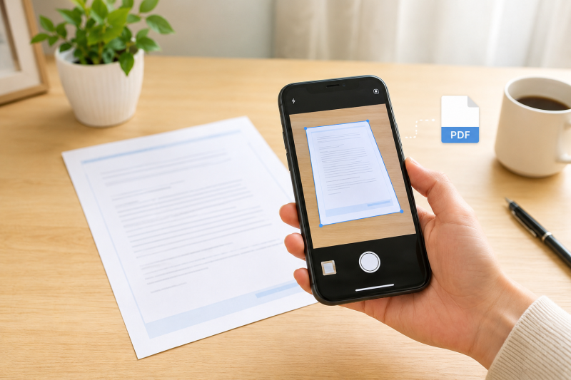 아이폰 문서 스캔 PDF 저장 방법｜사진보다 깔끔하게
