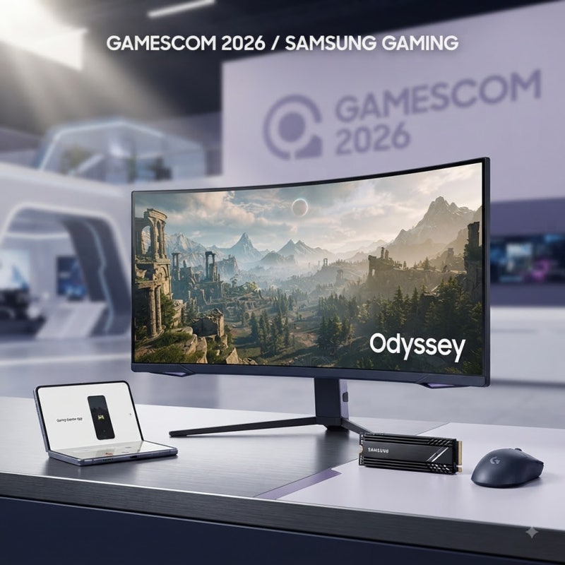 Gamescom 2026 삼성전자 참가,오디세이 G8·갤럭시 Z Fold8 Ultra·9100 PRO 총출동
