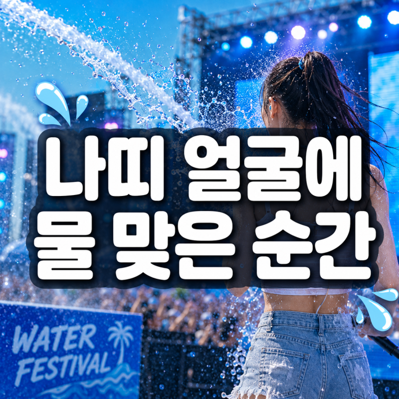 키스오브라이프 나띠, 워터밤서 "얼굴엔 쏘지 말랬는데"…무대 뒤 실제 상황