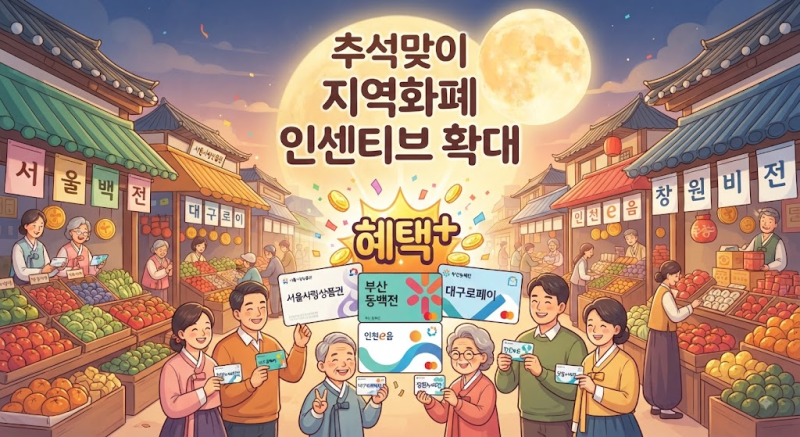 2026 추석 민생지원금 지역별 대상 및 신청 방법 기간 총정리 (서울, 부산, 대구, 인천, 창원, ....