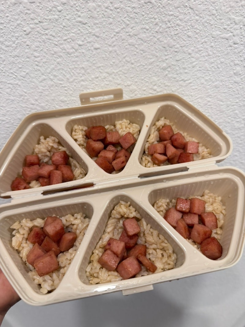 데리야끼스팸 삼각김밥 만들기