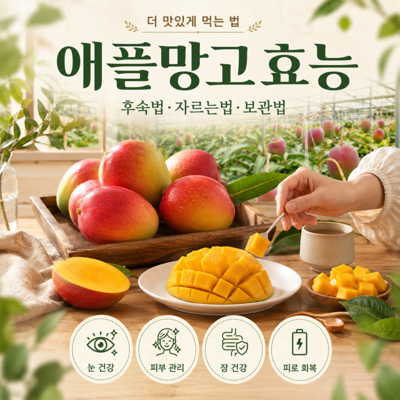 여름 제철 애플망고 효능, 후숙법·자르는법·보관법 완벽정리