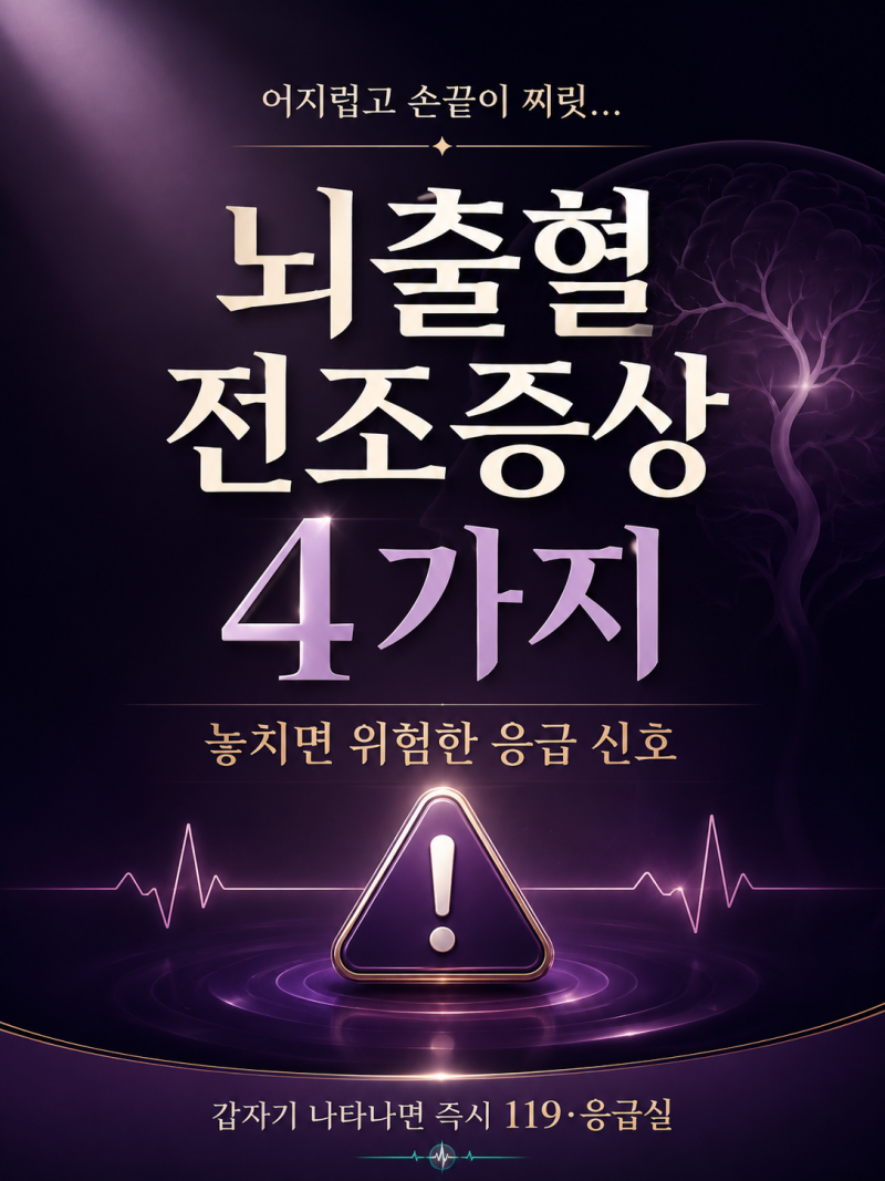 갑자기 어지럽고 손이 저리다면? 뇌출혈이 보내는 위험 신호 4가지