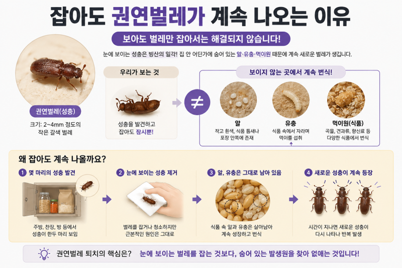잡아도 계속 나온다면?” 권연벌레 퇴치보다 먼저 찾아야 하는 원인