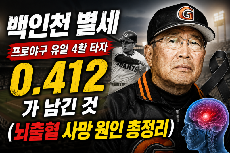백인천 별세 프로야구 유일 4할 타자 떠났다 0.412 기록과 야구 인생 총정리
