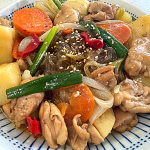 순살 간장찜닭 레시피, 당면까지 넣어 푸짐하게 만들기