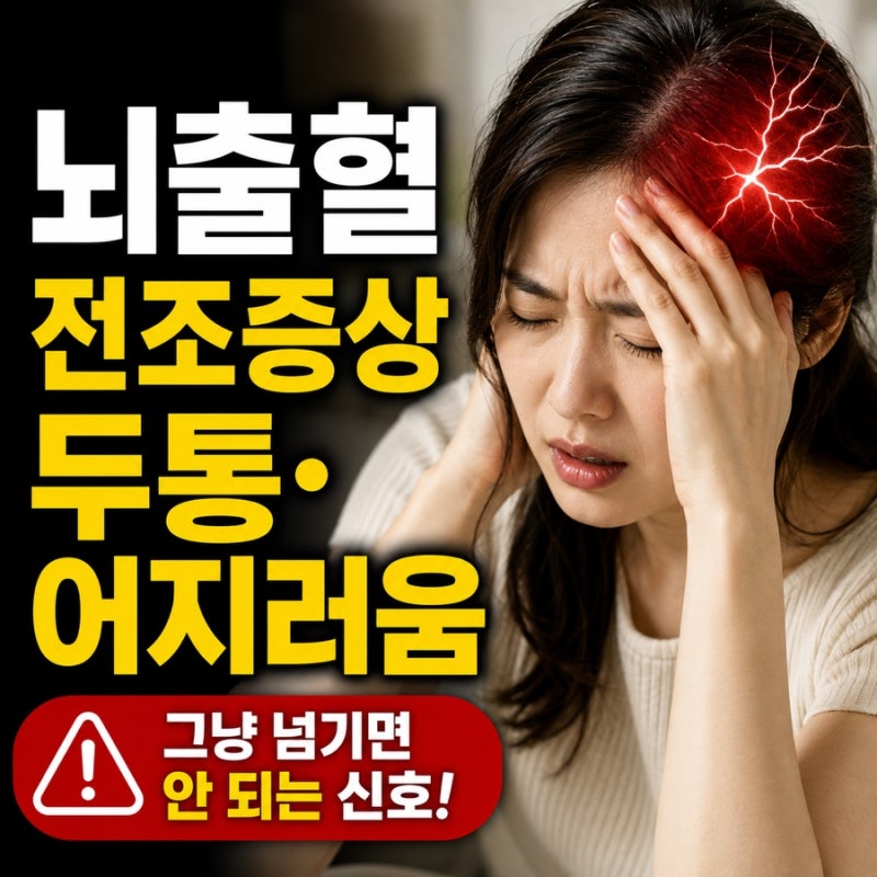 뇌출혈 전조증상 두통과 어지러움이 느껴진다면