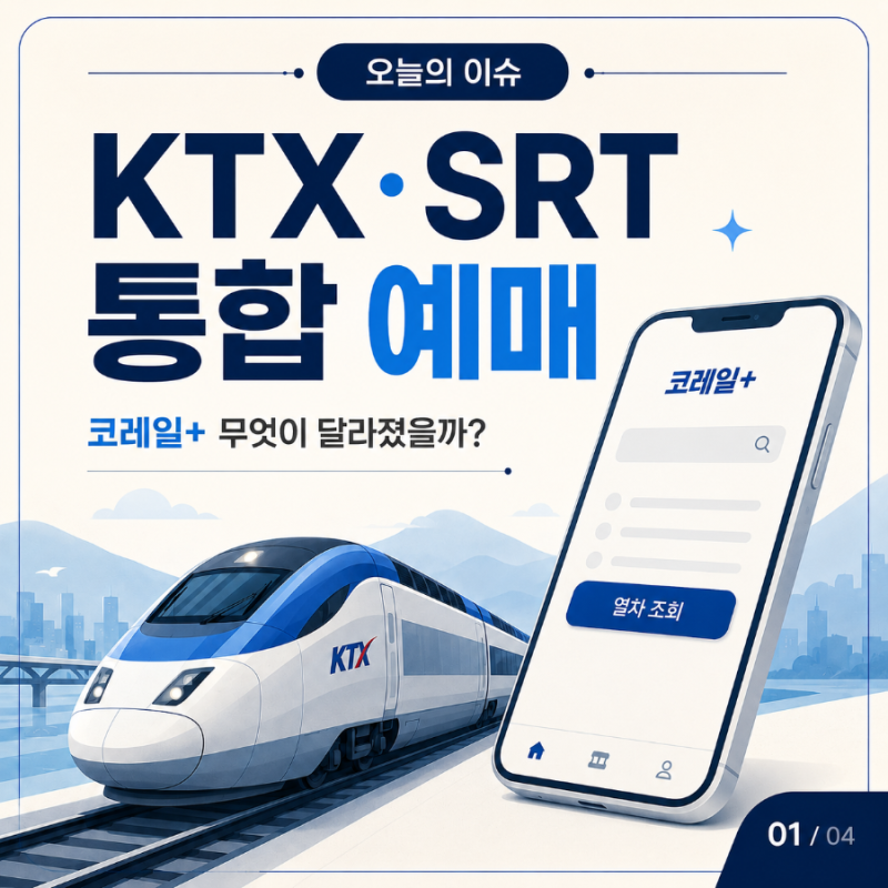 KTX·SRT 통합 앱 코레일+｜8월 운행분·9월 1일 이후 기차표 예매 차이