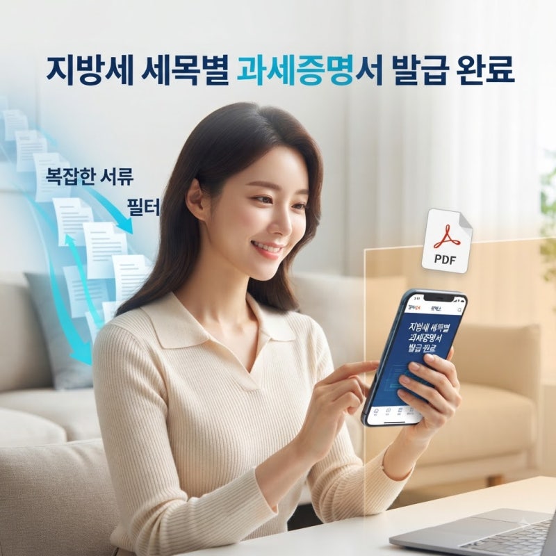 지방세 세목별 과세증명서 발급 방법: 정부24·위택스 모바일 PDF 저장 1분 컷 (재산세·자동차....