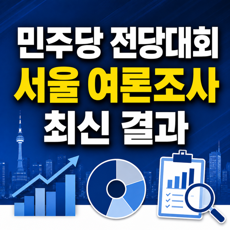 민주당 전당대회 서울 여론조사 최신 결과, 정청래·김민석 수도권 판세는?