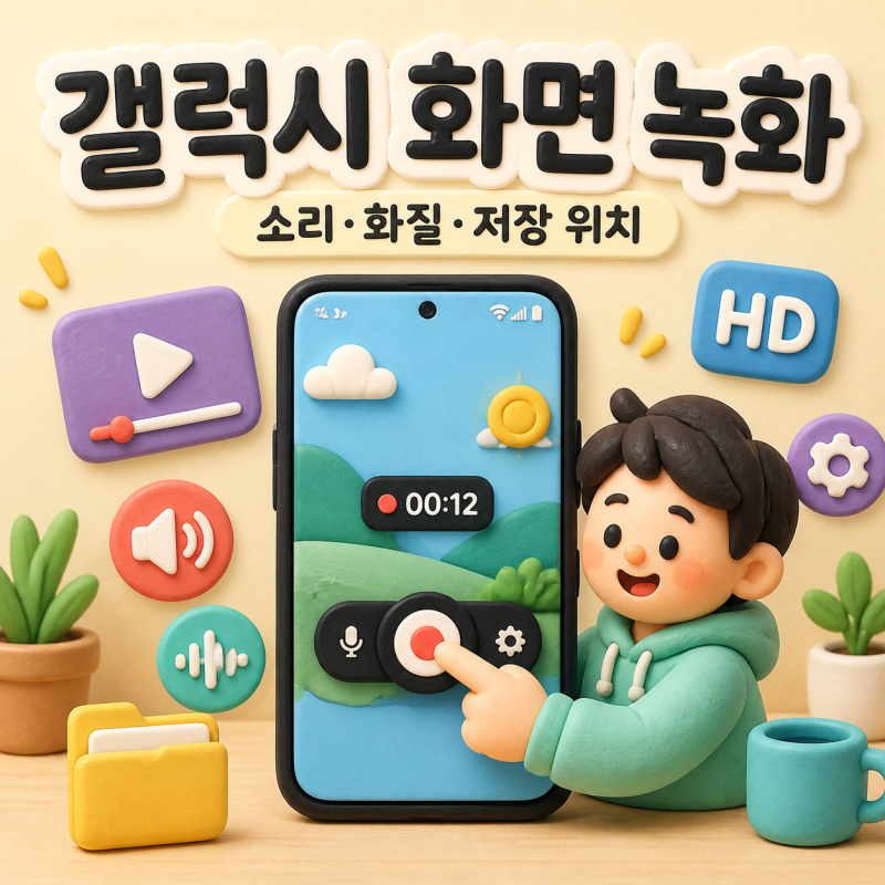 갤럭시 화면 녹화 방법｜소리·화질·저장 위치 설정