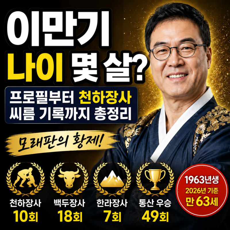 이만기 나이 몇 살? 프로필부터 천하장사 씨름 기록까지 총정리